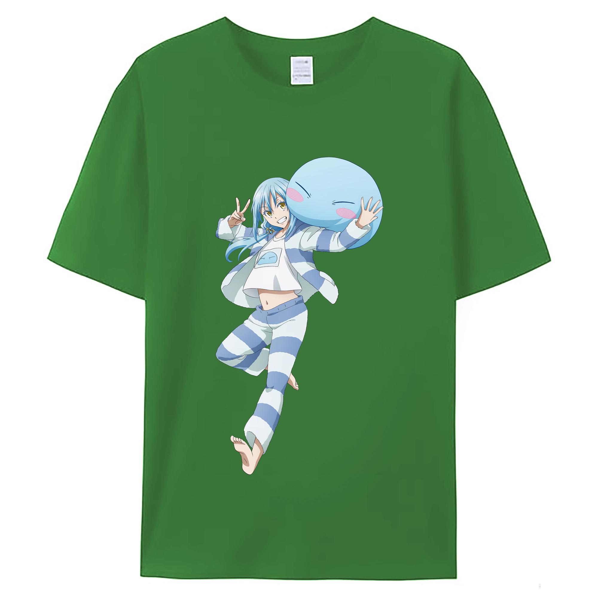 （画像用） 転スラ Regarding Reincarnated to Slime レディースカジュアルプリントTシャツ（綿100％）
